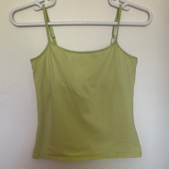 J. Jill Tops - J.Jill Lime Green Adjustable Strap Tank Top with Shelf Bra